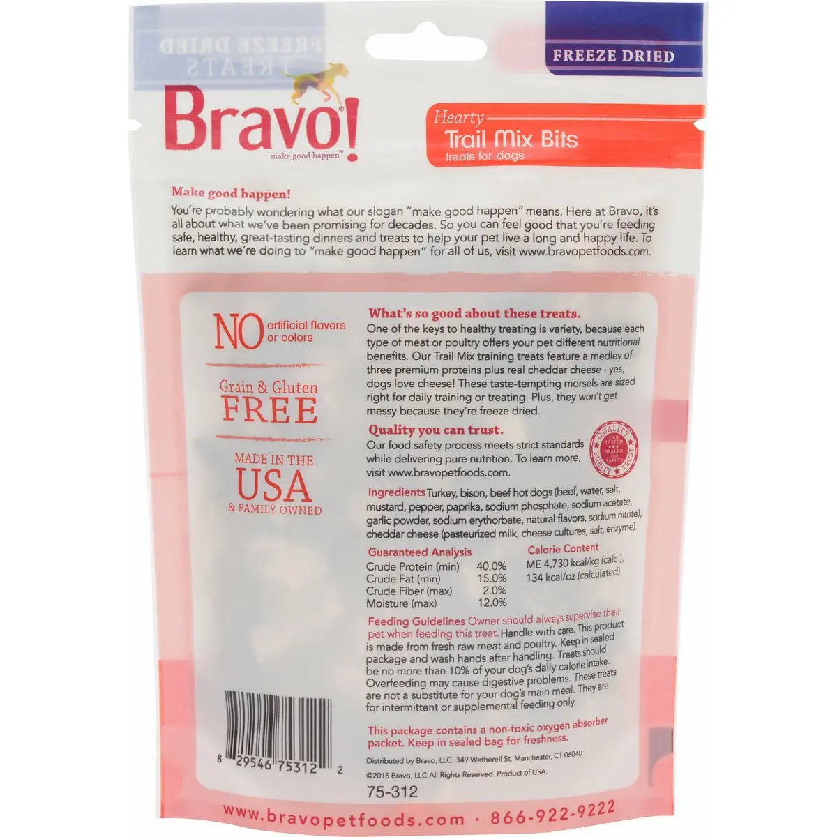 Bravo Bonus Bites® Freeze Dried Trail Mix treats for dogs Bravo