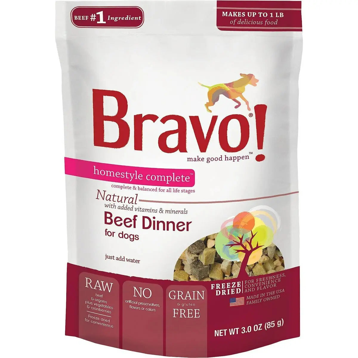 Bravo Homestyle Complete® Natural Beef Dinner for dogs Bravo