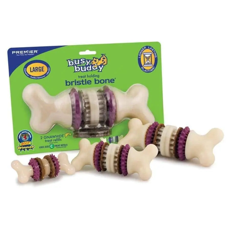 Busy Buddy Bristle Bone Chew Toy Multi-Color Busy Buddy CPD