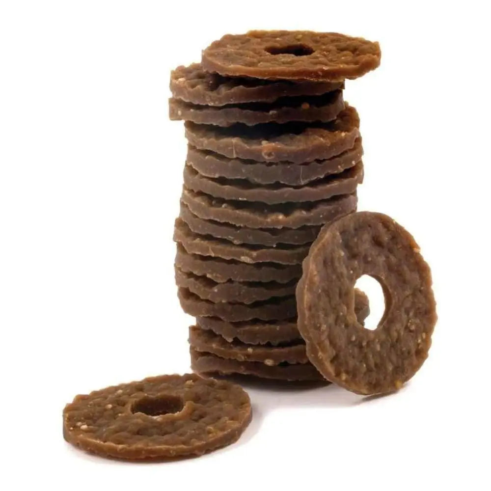 Busy Buddy Peanut Butter Flavor Rawhide Rings Dog Treat Busy Buddy CPD