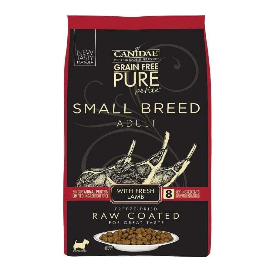 CANIDAE PURE Grain-Free Petite Small Breed Adult Raw Coated with Lamb Freeze-Dried Dry Dog Food Canidae CPD