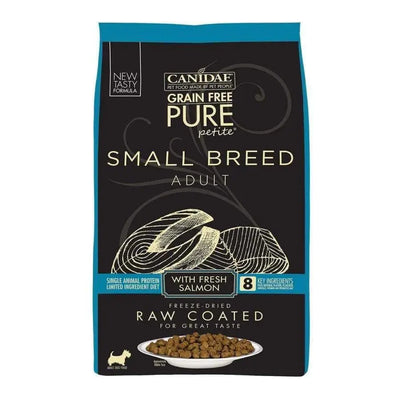 CANIDAE PURE Grain-Free Petite Small Breed Adult Raw Coated with Salmon Freeze-Dried Dry Dog Food Canidae CPD
