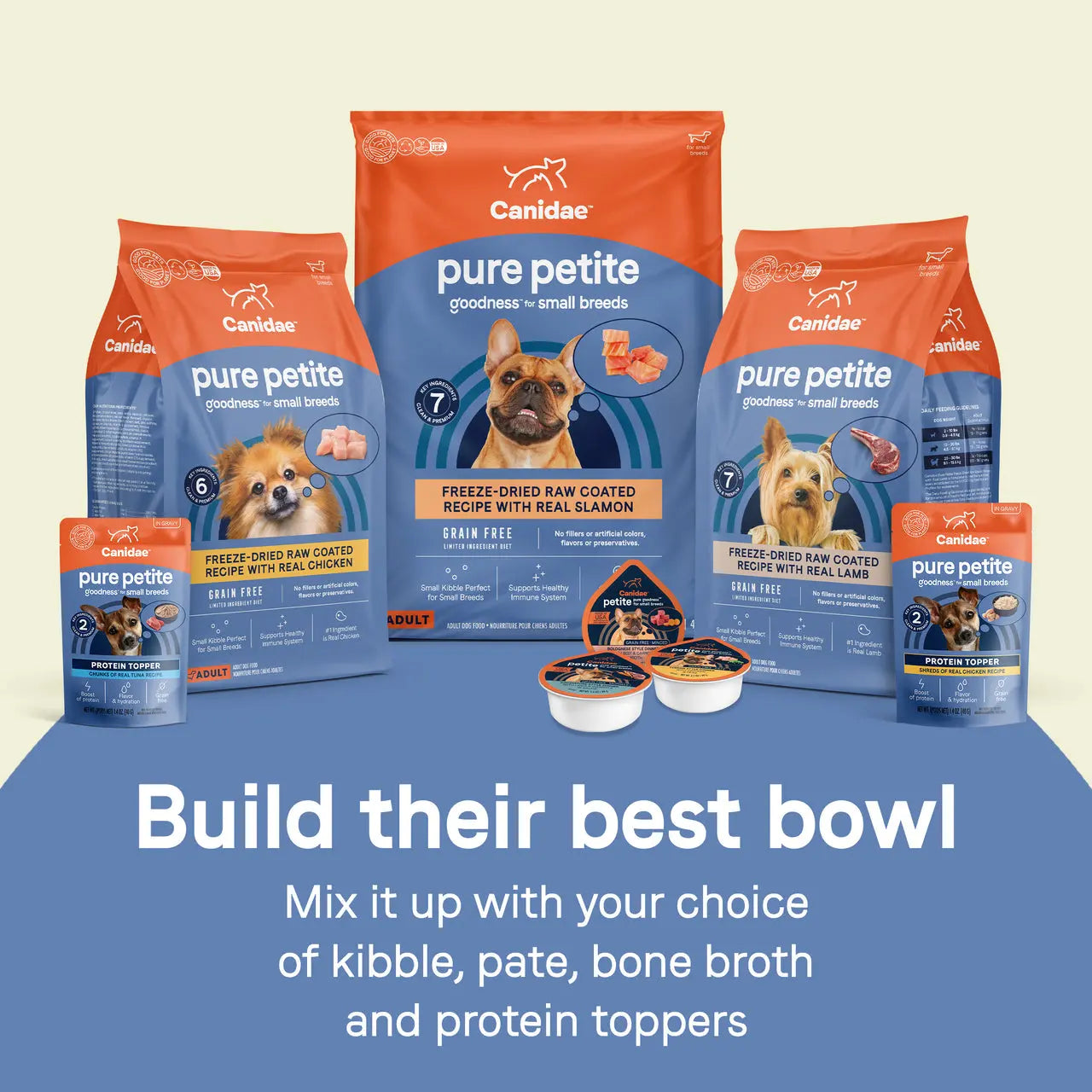 CANIDAE PURE Petite Goodness Protein Topper for Small Breed Dogs 12ea/1.4 oz CANIDAE