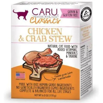 Caru Pet Food Classic Chicken and Crab Stew Grain-Free Wet Cat Food Caru Pet Food