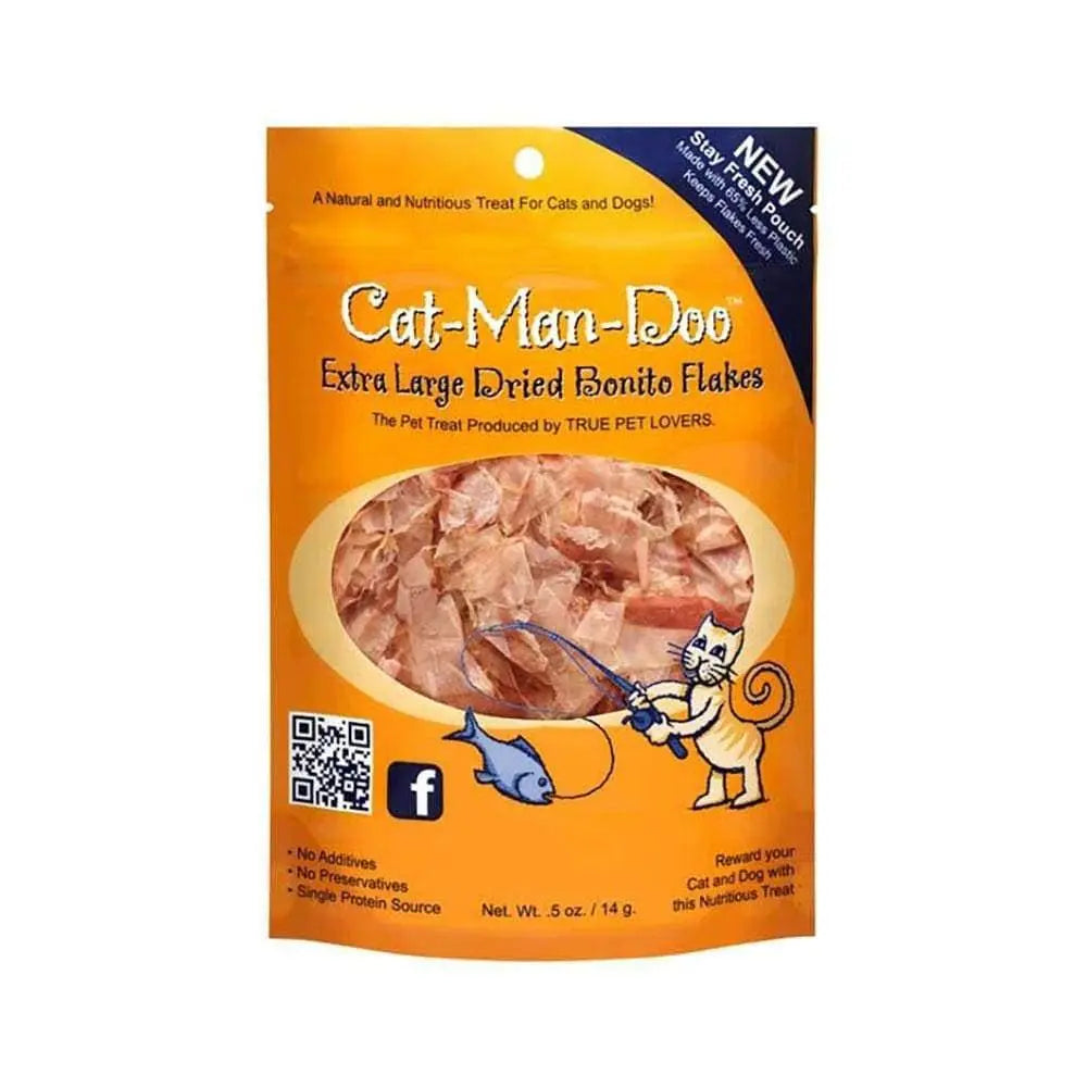 Cat-Man-Doo X-Large Dried Bonito Flakes Cat Treats 0.5 Oz Cat-Man-Doo