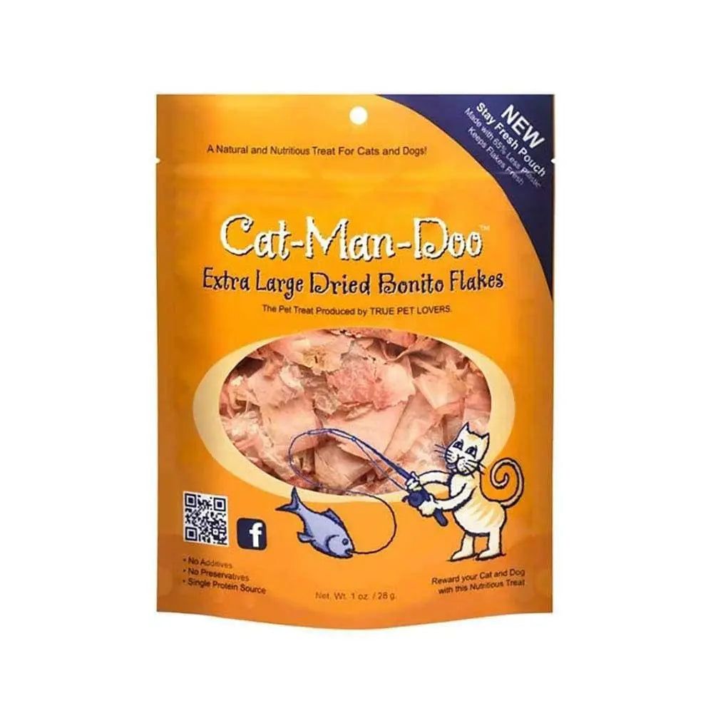 Cat-Man-Doo X-Large Dried Bonito Flakes Cat Treats 1 Oz Cat-Man-Doo