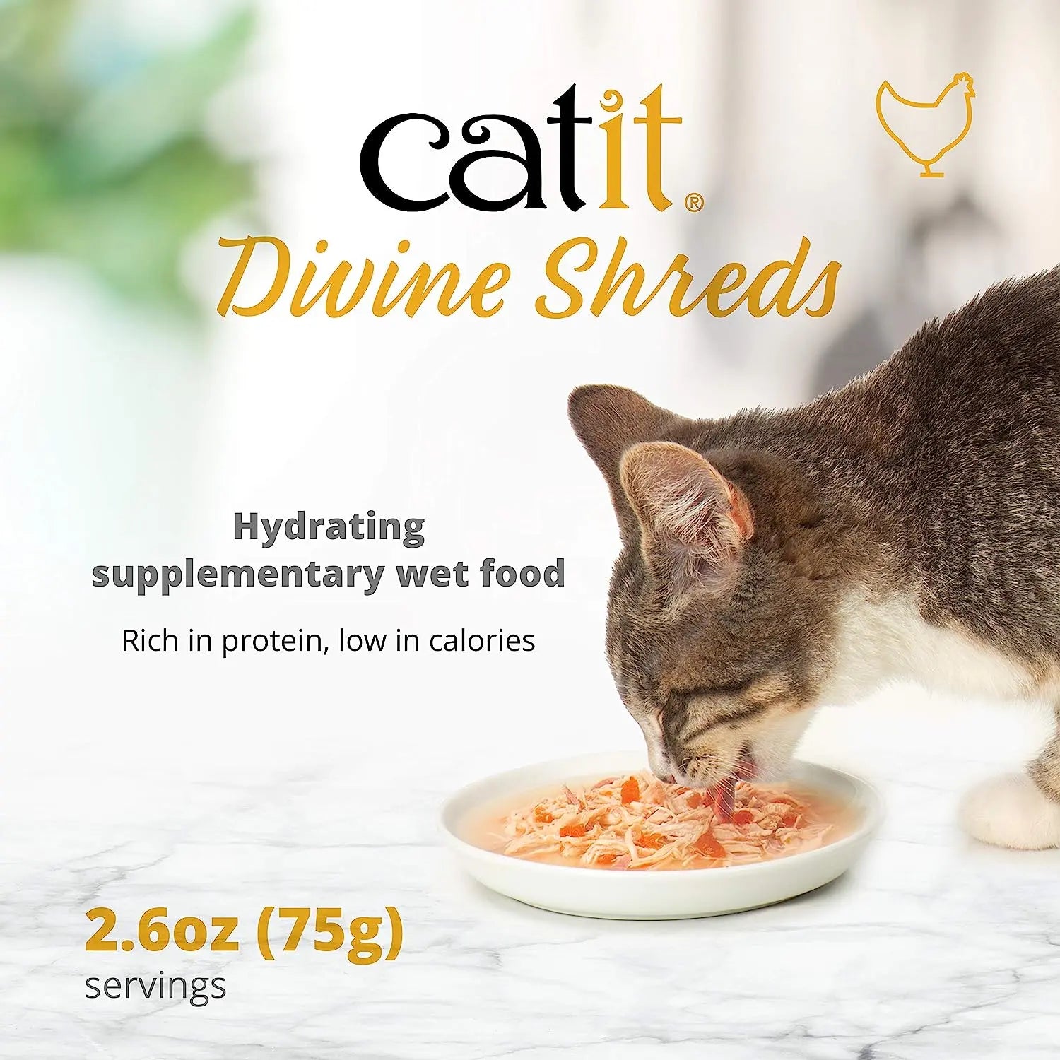 Catit Divine Shreds Chicken with Liver and Broccoli CatIt
