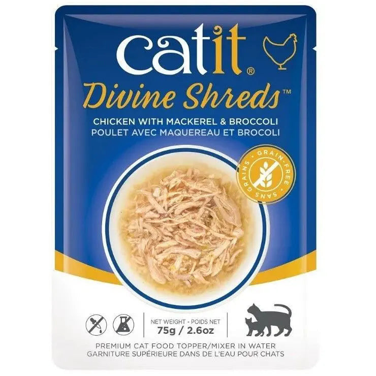 Catit Divine Shreds Chicken with Mackerel and Broccoli CatIt