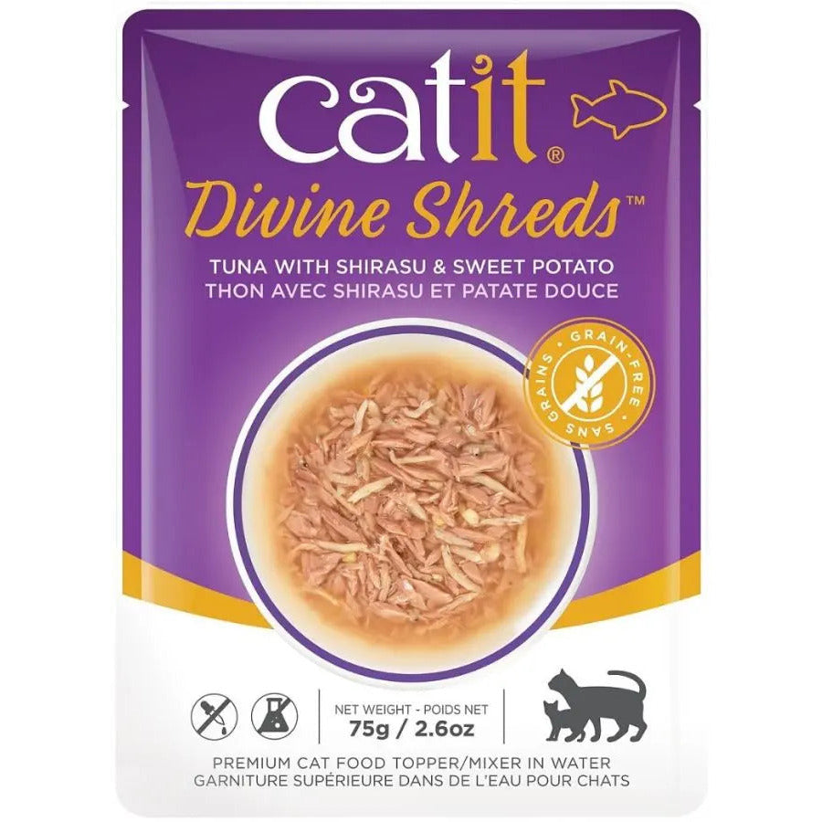 Catit Divine Shreds Tuna with Shirasu and Sweet Potato CatIt