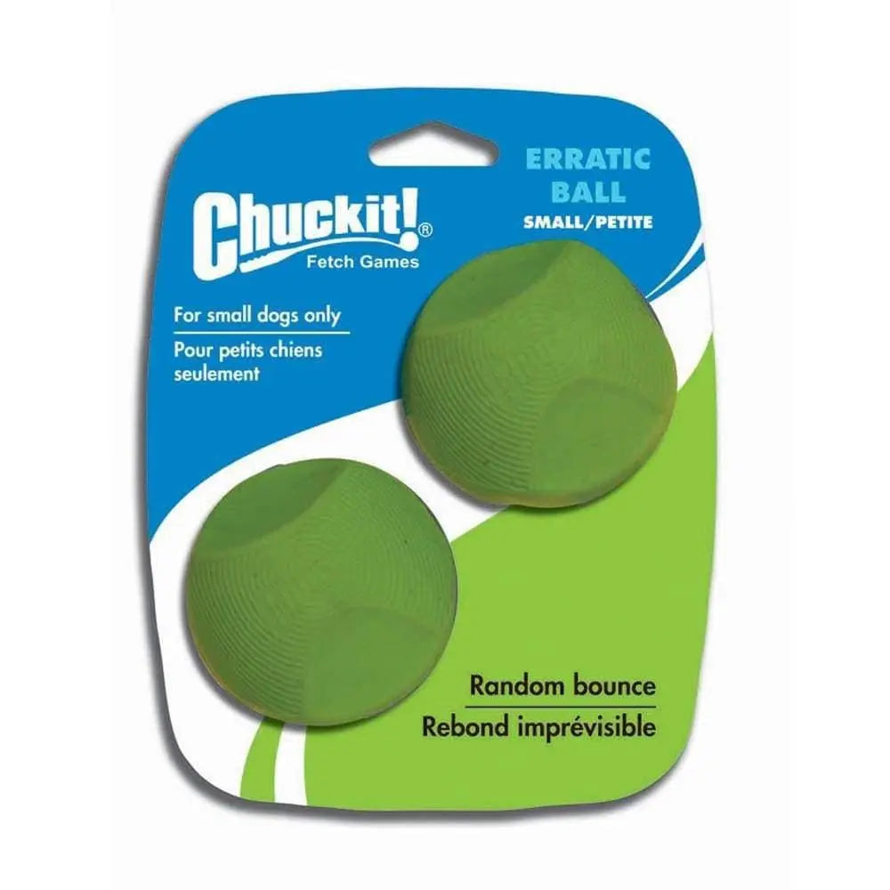 Chuckit!® Erratic Ball Dog Toys Green Color 2 Pack Medium Chuckit!®