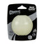 A packaged Chuckit!® Max Glow Ball Dog Toy, large size, features durable white glow-in-the-dark rubber in black packaging with white text and moon and star graphics for nighttime fetch. Brand: Chuckit!®.