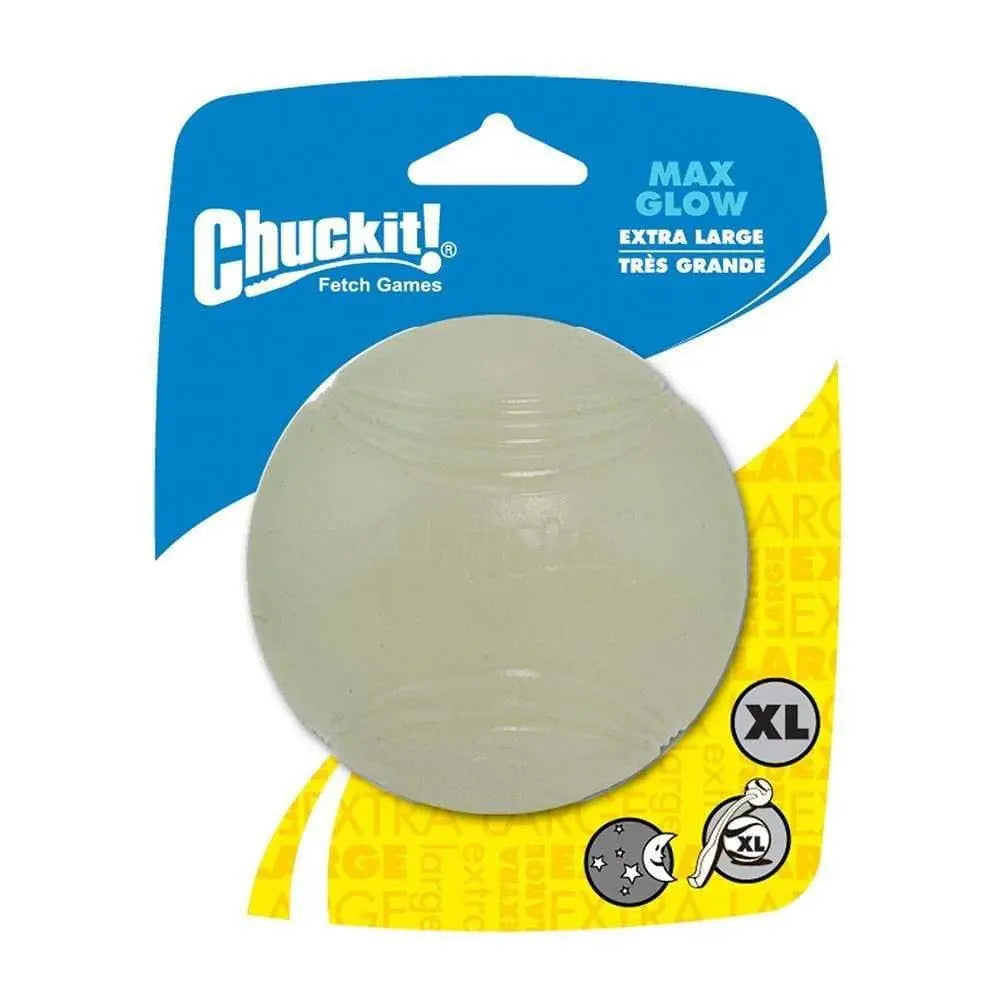 Chuckit!® Max Glow Ball Dog Toys Glow White Color X-Large Chuckit!®