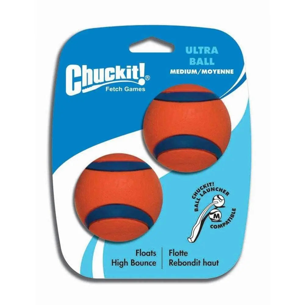 Chuckit!® Ultra Ball Dog Toys Orange/Blue Color 2 Pack Medium Chuckit!®