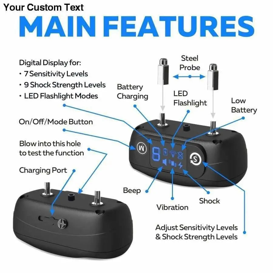 Collar Dog Bark Anti No Barking Shock Training Pet Control Rechargeable Small Talis Us