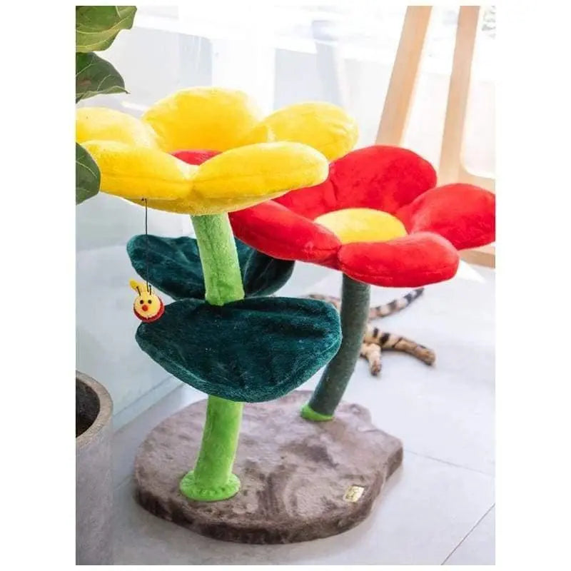 Colorful beautiful flower cat tree climbing frame cozy cats nest scratching Talis Us