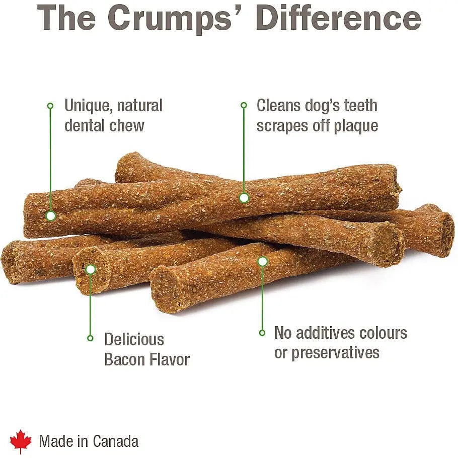 Crumps' Naturals Bacon Plaque Busters Dental Dog Treats Crumps' Naturals