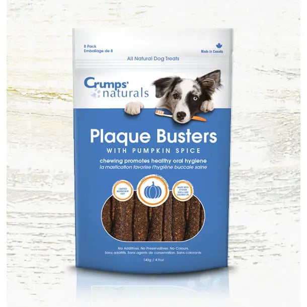 Crumps' Naturals Pumpkin Plaque Busters Dental Dog Treats Crumps' Naturals
