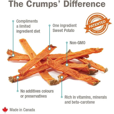 Crumps' Naturals Sweet Potato Fries Chews For Dogs 4.8 oz Crumps' Naturals