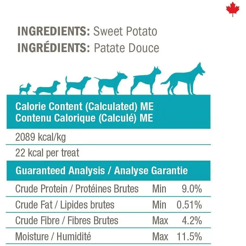 Crumps' Naturals Sweet Potato Fries Chews For Dogs 4.8 oz Crumps' Naturals