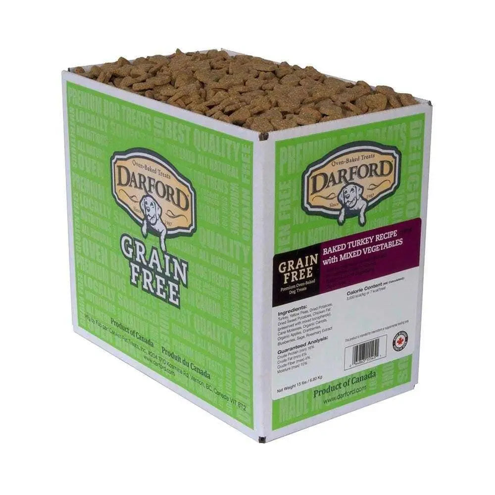 Darford® Grain Free Baked Turkey Recipe Minis with Mixed Vegetables Dog Treats 15 Lbs Darford®