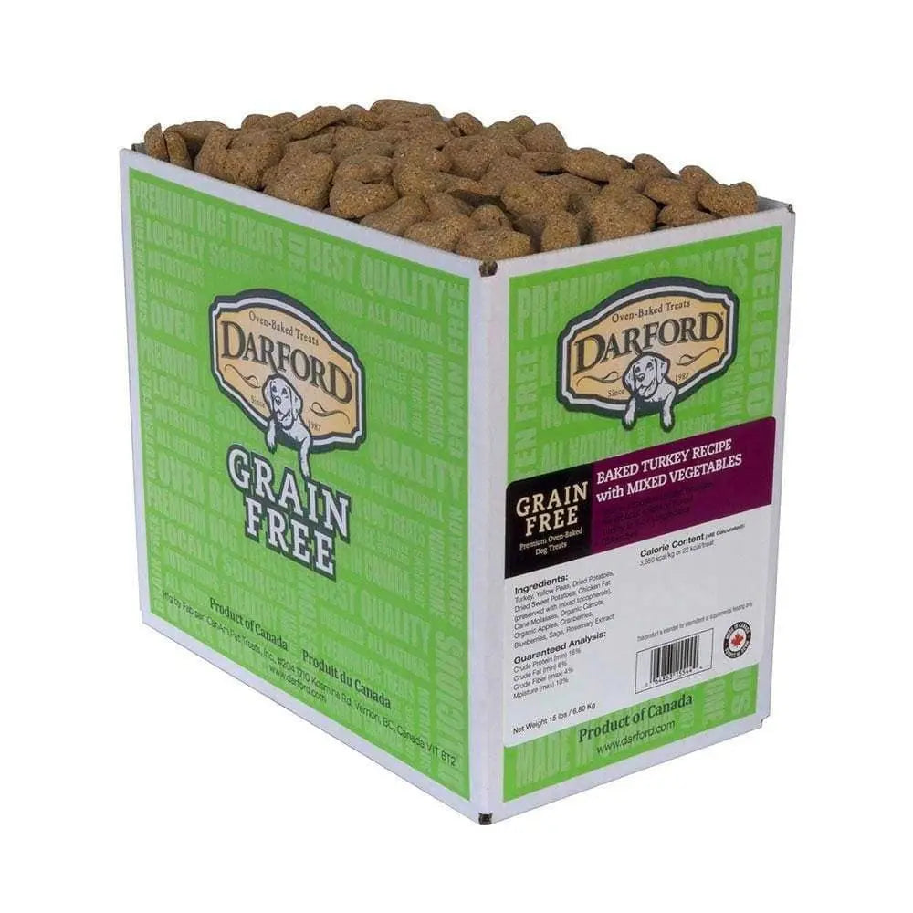 Darford® Grain Free Baked Turkey Recipe with Mixed Vegetables Dog Treats 15 Lbs Darford®