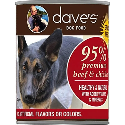 Dave's Pet Food 95% Premium Meat Grain Free Beef & Chicken Dog Food 13 Oz x 12 Count Dave's Pet Food