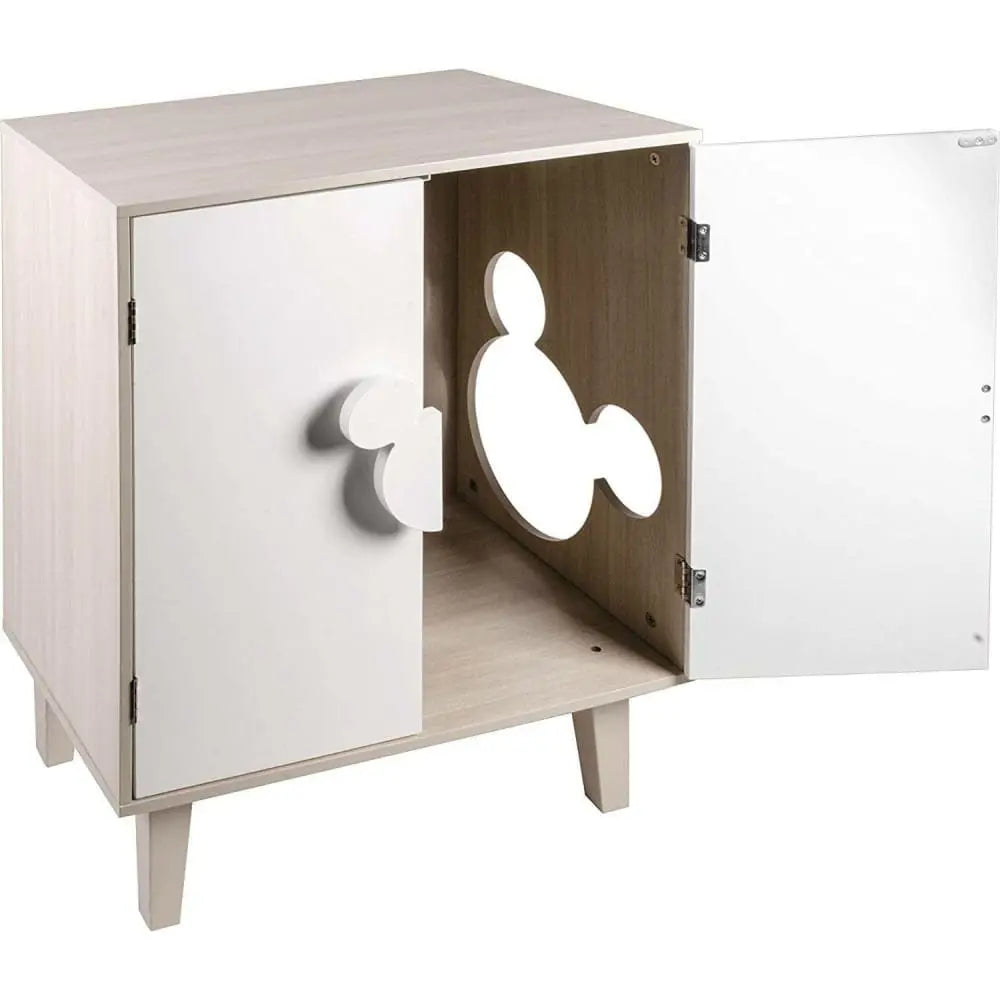 Disney Gray Cat Cabinet with Mickey Mouse Door Knobs Penn-Plax