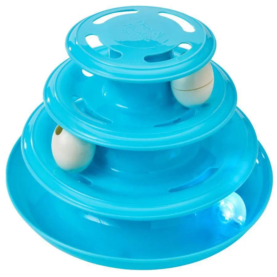 Doc & Phoebe Forever Fun Treat Track Cat Treat Dispenser Blue 5.25 in Doc & Phoebe CPD