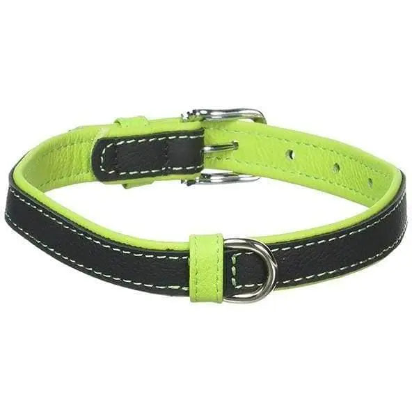 Dogline Soft Leather Dual-Color Flat Collar Dogline WP