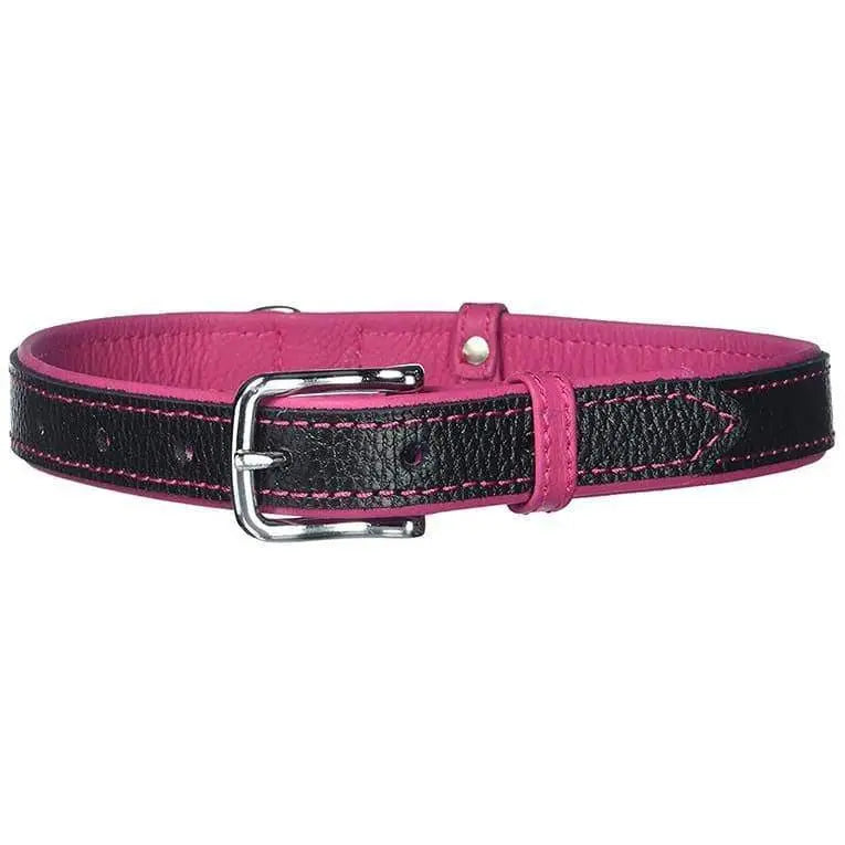 Dogline Soft Leather Dual-Color Flat Collar Dogline WP