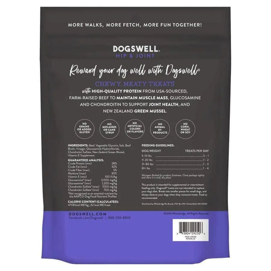 Dogswell Hip & Joint Grain-Free Beef Jerky Dog Treat 10 oz Dogswell CPD