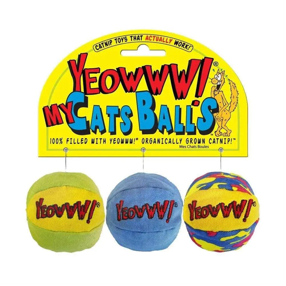 Ducky World Yeowww!® My Cats Balls Catnip Toys Assorted Color 2 Inch Ducky World Yeowww!®