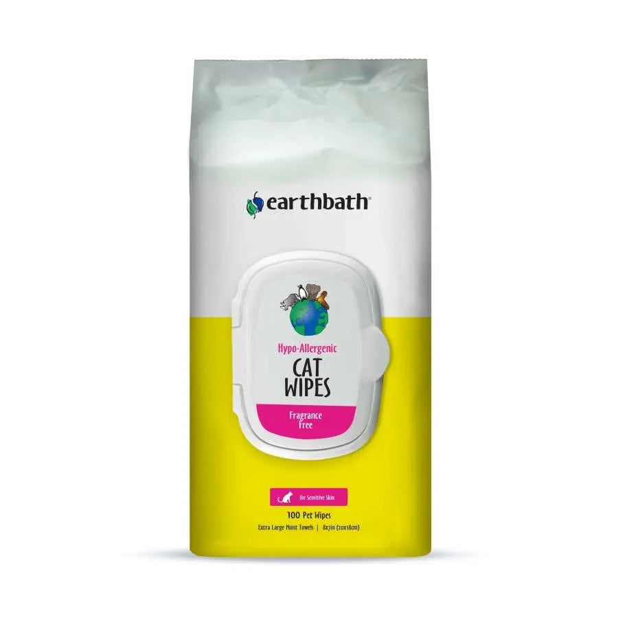 Earthbath Hypo-Allergenic Cat & Kitten Grooming Wipes, Fragrance Free 100 ct Earthbath®