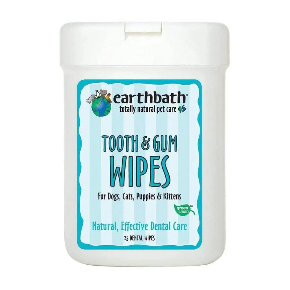 Earthbath® Tooth & Gum Wipes for Cat & Dog 25 Count Earthbath®