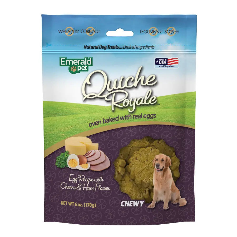Emerald Pet Quiche Royale Chewy Dog Treat 6 oz Emerald Pet