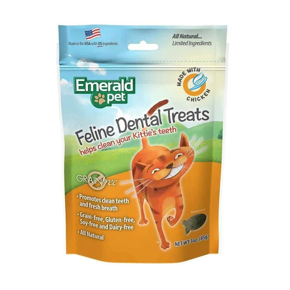 Emerald Pet® Grain Free Chicken Feline Dental Treats 3 Oz Emerald Pet®