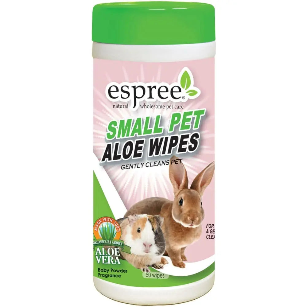 Espree Small Pet Aloe Wipes Baby Powder 50 ct Espree