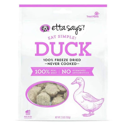 Etta Says! Eat Simple 100% Freeze Dried Duck Dog Treats 2.5 oz Etta Says