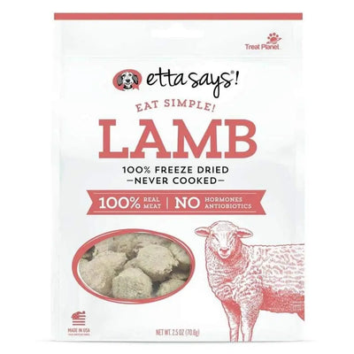 Etta Says! Eat Simple 100% Freeze Dried Lamb Dog Treats 2.5 oz Etta Says