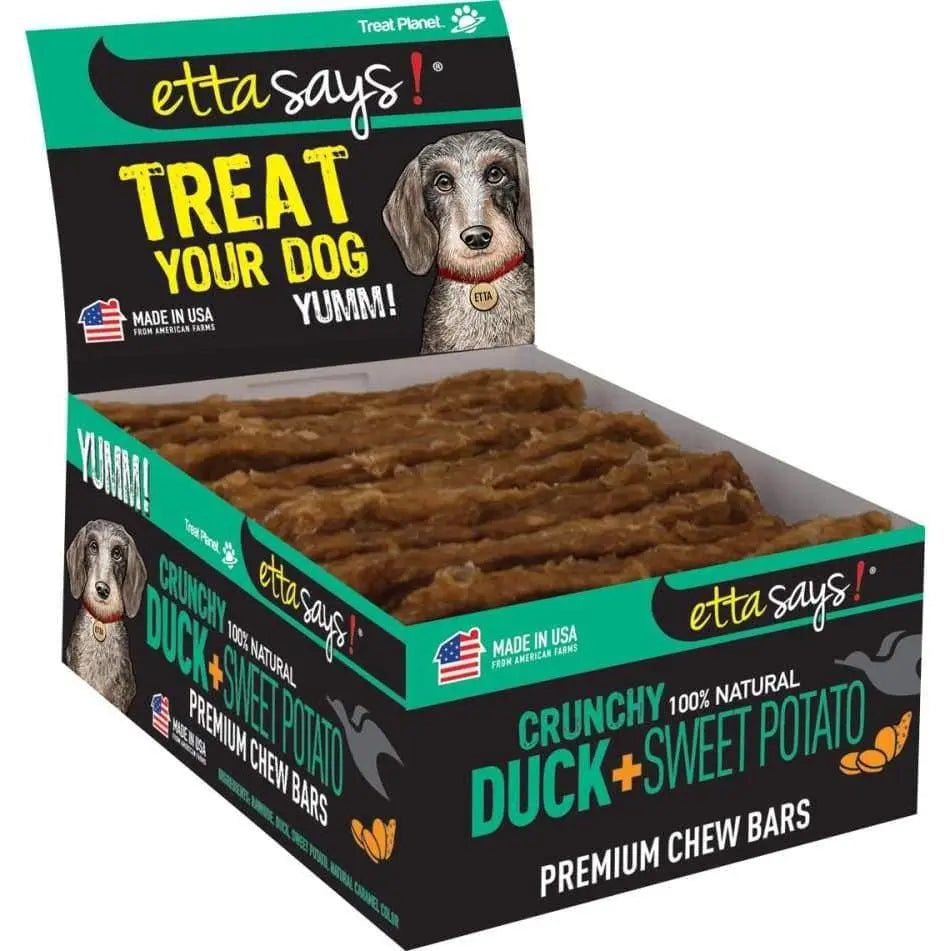 Etta Says! Premium Crunchy Bars Duck & Sweet Potato Dog Treats Etta Says