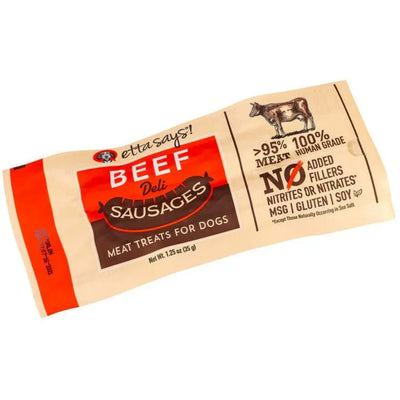 Etta Says! Sausage Link Dog Treat Display Beef 12ea/1.25 oz Etta Says