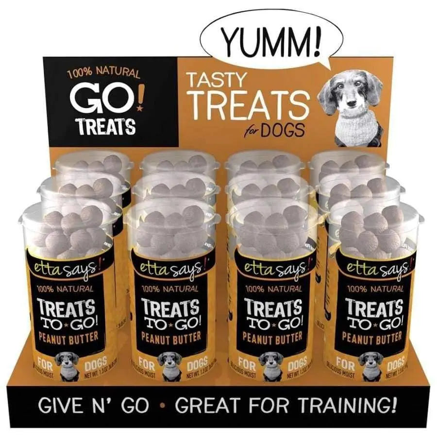 Etta Says! Treats To Go! Peanut Butter 100% All Natural Dog Treats 12ea/1.3 oz Etta Says