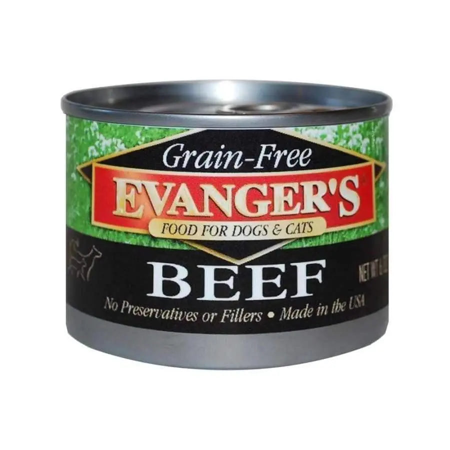 Evanger's Grain-Free Beef Canned Dog & Cat Food 24ea/6 oz Evanger's