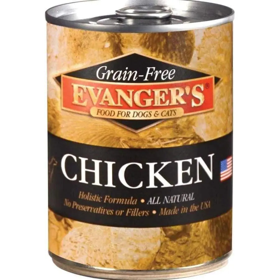 Evanger's Grain-Free Chicken Canned Dog & Cat Food 12ea/12.8 oz Evanger's
