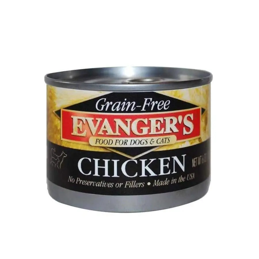 Evanger's Grain-Free Chicken Canned Dog & Cat Food 24ea/6 oz Evanger's