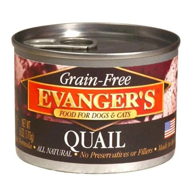 Evanger's Grain-Free Quail Canned Dog & Cat Food 24ea/6 oz Evanger's