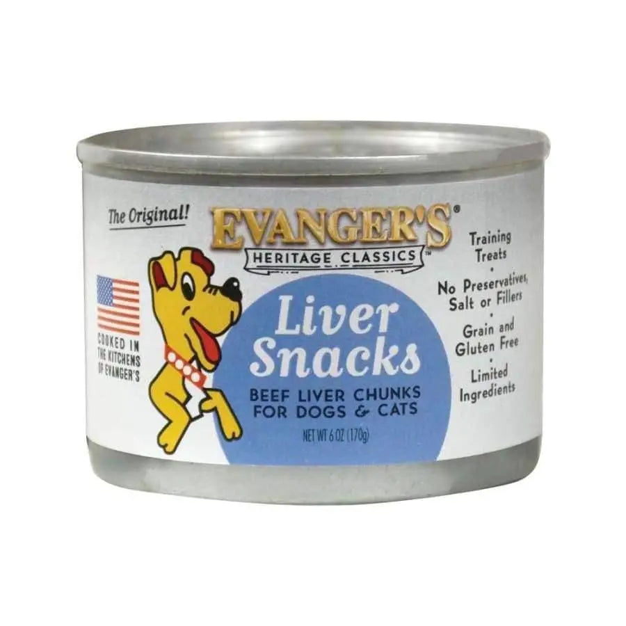 Evanger's Heritage Classic Beef Liver Snacks Canned Dog & Cats Food 12ea/6 oz Evanger's