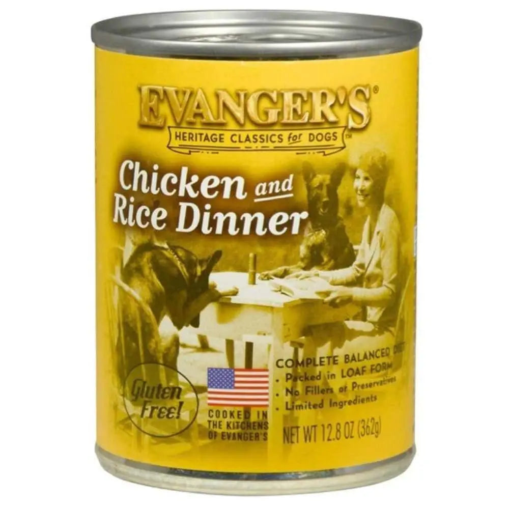 Evanger's Heritage Classic Chicken & Rice Dinner Canned Dog Food 12ea/12.8 oz Evanger's