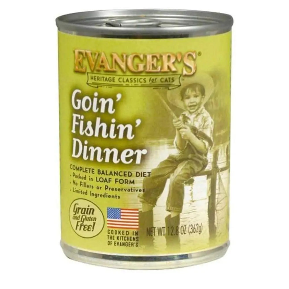 Evanger's Heritage Classic Goin' Fishin' Dinner Canned Cat Wet Food Evanger's