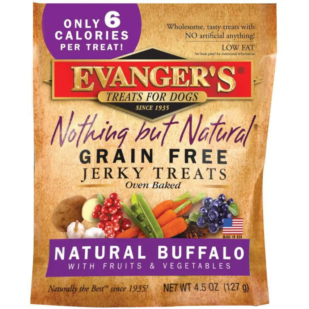 Evanger's Nothing But Natural Buffalo Jerky Dog Treats 4.5 oz Evanger's CPD